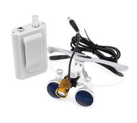 3.5X 420mm Dental Binocular Loupes with LED Headlight & Case (Black)