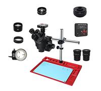 3.5X-90X Simul-Focal Trinocular Stereo Zoom Microscope with 38MP HDMI USB Microscopio digital Camera Soldering PCB Repair Tool (Color : 38MP 0.5X C mount)