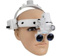 3.5X Magnification Professional Loupes with Adjustable 5W Headlight Headband for Dental, Surgical, Jeweler, or Hobby | Adjustable Pupil Distance