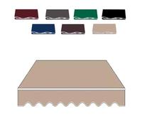 3.5x Retractable Replacement Fabric for Outdoor Patio Sun Shade Blue Black Khaki Canopy Material (3x2.5m/10x8ft) - UV Protection Water-Resistant