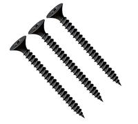 3.5X35mm Drywall Black Screws, Self Tapping Phillips Countersunk Head, Fine Thread, Sharp Point, Black Phosphate Metal studs Screws, Plaster Screws for Plasterboard to Steel Profile (50 pcs.)