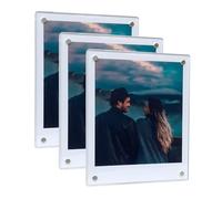 3.5x4.25” Magnetic Polaroid Picture Frame, Fridge Magnet Frame for Polaroid Now i-Type/600/SX-70/OneStep+/Instax Square Wide 300/200/210 Photo [3 Packs 6 Panels]