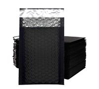 3.5X5.9 Inches Small Padded envelopes Poly Bubble Mailers Thicken Padded Self Seal Envelopes Bags Pack of 50 (Black)