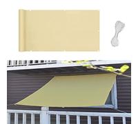 3.5x6M Patio Sun e Sail Canopy - Premium UV-Resint Polyester Outdoor e with Free Thick Rope for Garden, Backyard, and Par - Cream Color