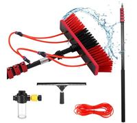 3.6-10.8M Telescopic Cleaning Brush with Squeegee, Soap Dispenser, Telescopic Hydrocleaner, Cleaning Solar Panels, Window Cleaning Kit, Washing Roof,Trucks,Bus,Cars (35cm