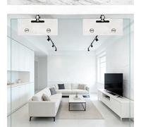 3 6 12 18 20 23 Ft Long Sliding Barn Door Track, Parallel Ceiling Doors Guide with 8-Wheels Hanger Set & Replacement Tool Kit, Partition Up Track Rail(19.5ft/594.4cm)