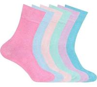 3/6/12 Pack Women Diabetic Non Elastic Socks, Loose Fitting Soft Cotton Rich Gentle Grip Wide Top Ladies Socks (UK, Numeric, 4, 8, Regular, Regular, 6, Fashion)