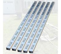 3 6 13 Feet 20 Ft 32 39 ' Slim Channel Drain Kit Outdoor, 2 4 5 6 8 10 12 Pack Low Profile Drainage Trench System/Narrow French Trough Drains for Balcony Traffic Storm Water, Stainless Steel(Silver 6