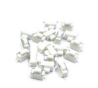 3 * 6 * 4.3 5mm 2pin Tact Switch Push Button White/Black Tactile Touch 20/50/100Pcs(A,3X6X4.3MM_100PCS_DC12V 50MA)