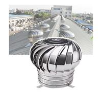 3 6 8 10 15 20 23 39 In Roof Vent System for Shipping Containers, Stainless Steel Roof Vent Plus Wind Turbine for Ventilation, Turbine Ventilator Vents for Factory(220mm/8.7in)