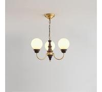 3/6/8-Light Glass Chandelier Vintage Semi Flush Mount Ceiling Light Fixture with Glass Globe White Pendant Llamp for Hallway Stairway Kitchen Retro Art French Decor Bedroom Farmhouse