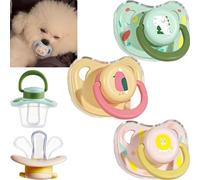 3/6/9pc Pet Dog Silicone Pacifier,Puppy Dummy,Dog Pacifier,Dog Pacifier Chew Toy,Puppy Pacifier For Small Dogs,Cat Pacifier For Kittens,Chew Toys For Small Dogs,Dog Pacifier For Small Dogs (3PCS,L)