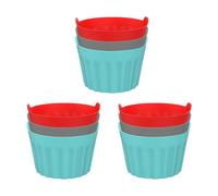 3/6 / 9Pcs Silicone Baking Cups Safe Air Frying Machine Accessories Nonstick Molds Easy Release Baking Cup Mold