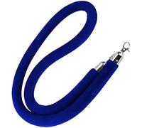 3-6 feet, queue support rope, velvet stake with silver hooks, barrier, crowd control for events on the red carpet, hotel party(Blue,4ft/120cm)