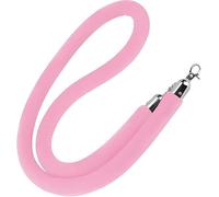 3-6 feet, queue support rope, velvet stake with silver hooks, barrier, crowd control for events on the red carpet, hotel party(Pink,3ft/90cm)