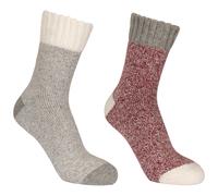 Trespass Adults' Walking Socks Inigo Grey Marl/Cherry Marl 3/6