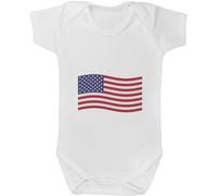3-6 Month 'Waving American Flag' Baby Grow/Bodysuit (GR00127607)