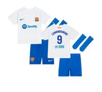 (3-6 Months) 2023-2024 Barcelona Away Baby Kit (Lewandowski 9)