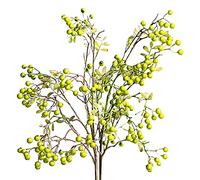 3/6 Pack Artificial Berry Stems 27.56 Inch Long Stem Faux Berries Plants with Green Leaves Christmas Holly Berry Picks for Christmas Tree DIY Wreath Crafts Vase Home Decor(3Pcs Green)
