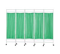 3-6 Panels Clinic Privacy Screen,Iron Frame Office Divider with Wheels,Temporary Partition Wall Panels,for Beauty Salon and Hospital(Color 5,5-panel)