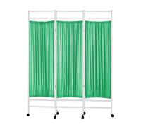 3-6 Panels Clinic Privacy Screen,Iron Frame Office Divider with Wheels,Temporary Partition Wall Panels,for Beauty Salon and Hospital(Color 5,3-panel)
