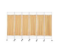 3-6 Panels Clinic Privacy Screen,Iron Frame Office Divider with Wheels,Temporary Partition Wall Panels,for Beauty Salon and Hospital(Color 4,6-panel)
