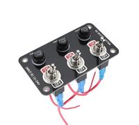 3 6 Position Rocker Switch Panel 12V 24V 10A Fused Waterproof Blue LED For Marine Yacht Car Truck Bus Boat Electrical Control