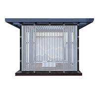 3.6 x 4.6m Clear Outdoor CanopyWaterproof WeatherResistant Garden Pergola Cover Folding Tarp for Patio Rain Protection UV Shield Durable Shelter