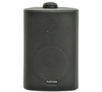 3" 60W Black Outdoor Rated Speaker Wall Weatherproof Background 8Ohm & 100V