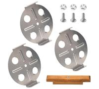 (3) 63016 22.5" Damper Kit & (1) Custom Wooden Replacement Handle Compatible with Weber/Bar-B-Kettle/Smokey lountain Cooker
