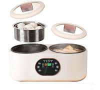 3.6L Double Spelling Rice Cooker, Multi-functional Hotpot Pot with Steamer, Non-stick Inner Pot Rice Cooker with 24H Reservation & 6 Cooking Modes