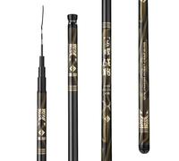 3.6M-10M Hand-held Carbon Fishing Rod Super-Light, Super-hard Short-Section Stream Rod Telescopic Fishing Pole(9m)