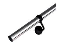 3.6m Banister Stair Handrail Kit Stainless Steel Rail & Matt Black Brackets | Complete Banister Kit, FIRA Tested & BS 6180:2011 Complaint, 10 Year Warranty, Durable Construction, Easy Maintenance