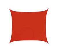 3.6m Square Waterproof Patio Sun Shade Canopy 98% UV Block Free Rope Primrose Red One Size