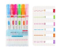 3/6PC/Set Flower Shape Highlighter Pen Roller Tip Curve Liner Marker Stationery School Supplies Office Korean magicborder pen highlighter 2025 pen grip grip Curve grace penv paper curve pen, s