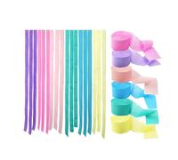 3-6pcs 4.5cm x 2200cm Rainbow Crepe Paper roll Streamers, Bithday new Year Graduation Anniversary House Street Home Party Decorations (6pcs Pastel)