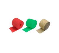 3-6pcs 4.5cm x 2200cm Rainbow Crepe Paper roll Streamers, Bithday New Year Graduation Anniversary House Street Home Party Decorations (3pcs Christmas)