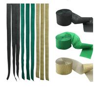 3-6pcs 4.5cm x 2200cm Rainbow Crepe Paper roll Streamers, Bithday New Year Graduation Anniversary House Street Home Party Decorations (3pcs Green Black)