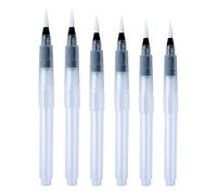 3/6Pcs Painting Water Brush Pen Artist Watercolor Flat/Point Tip for Beginner Set Kids Adults Professional