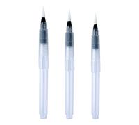 3/6Pcs Water Paint Brush Set Refillable Water Brush Pen Fine Flat Nib for Watercolor Blending Artist Beginner Supply