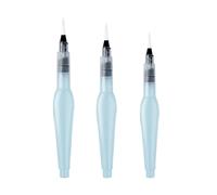 3/6Pcs Watercolor Brush Pen For Beginner Gouache Painting Lettering Flat/Point Tip Painting Water Brush Brushes Empty Refillable For Kids Student Artists Travel Professional