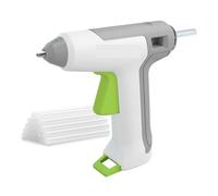 3.6V White/Pink Cordless Electric Glue Gun with 20pcs 7MM Stick Vertical Placement Hot Melt Fast Heating(White)