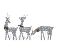3/6x Christmas Reindeer Family Mesh Lighted Reindeer Multi Colours vidaXL