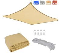 3.6x2.4m Rectangular Sun Shade Sail - UV Protection 95% Breathable Fabric Wind-Resistant Perfect for Garden Patio Camping Outdoor Canopy - Easy Installation