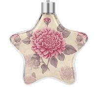 3.7 Inch Star Christmas Ornament Reusable Plastic Hanging Decor with Rope, Hanging Decorative Ball, Beautiful Vintage Flower Ornaments for Xmas Tree, New Year Party Decor