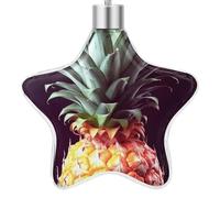 3.7 Inch Star Christmas Ornament Reusable Plastic Hanging Decor with Rope, Hanging Decorative Ball, Beautiful Pineapple Ornaments for Xmas Tree, New Year Party Decor