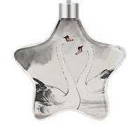 3.7 Inch Star Christmas Ornament Reusable Plastic Hanging Decor with Rope, Hanging Decorative Ball, Black White Swans Ornaments for Xmas Tree, New Year Party Decor