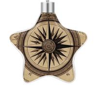 3.7 Inch Star Christmas Ornament Reusable Plastic Hanging Decor with Rope, Hanging Decorative Ball, Compass Wind Road Map Ornaments for Xmas Tree, New Year Party Decor