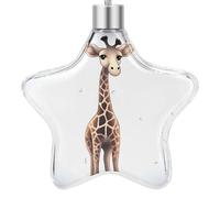 3.7 Inch Star Christmas Ornament Reusable Plastic Hanging Decor with Rope, Hanging Decorative Ball, Cute Giraffe Ornaments for Xmas Tree, New Year Party Decor