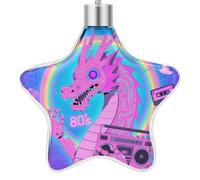 3.7 Inch Star Christmas Ornament Reusable Plastic Hanging Decor with Rope, Hanging Decorative Ball, Cute Dragon Print Ornaments for Xmas Tree, New Year Party Decor